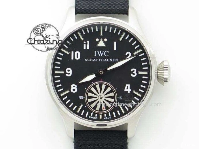 MIROTIME 0107 Durable Big Pilot 5019 Ceramic Case Black Dial Green Markers Asian 23J 7396